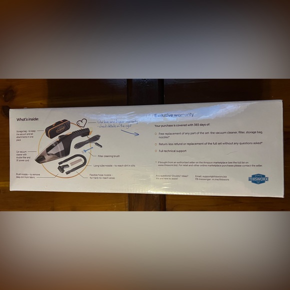 ThisWorx Car Vac 2.0 - Upgraded w/ LED Light, Dble HEPA Filter, 110W high power - Picture 2 of 5